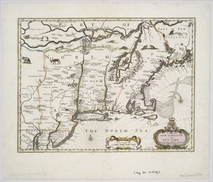 Una mappa del New England e New York dal 